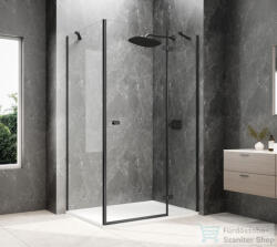 SAPHO GLOBE BLACK nyílóajtó oldalfallal, 1000x800mm, jobbos, transzparent üveg (GB1010-3215RB) (GB1010-3215RB)