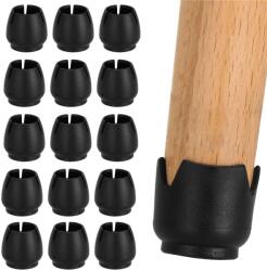 Brius Set 16 protectii pentru picioare de mobilier cu baza din fetru, O14-16 mm, negru (HA-7254)