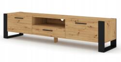 Homlando Nuka loft stílusú Rtv szekrény 200 cm tölgy artisan matt álló nappali (A47D-72943)