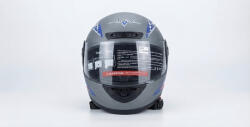 SPV L Cască Moto Față Întreagă Gri Albastru Detalii Motorcycle Helmet Grey Blue Details (SPV-ISG-7UG)