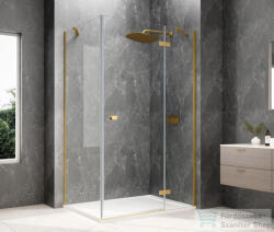 SAPHO GLOBE GOLD MATT nyílóajtó oldalfallal, 1000x800mm, jobbos, transzparent üveg (GB1010-3215RG) (GB1010-3215RG)