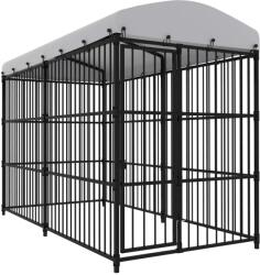 vidaXL Padoc pentru câini de exterior, cu acoperiș, 300 x 150 x 210 cm (170891)