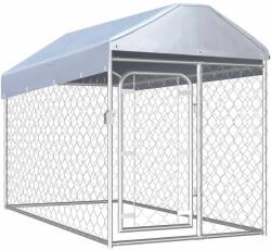 vidaXL Padoc pentru câini de exterior cu acoperiș, 200 x 100 x 125 cm (144492)