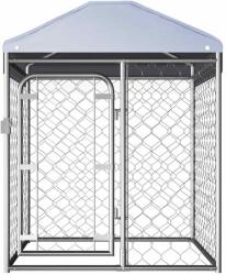 vidaXL Padoc pentru câini de exterior, cu acoperiș, 100 x 100 x 125 cm