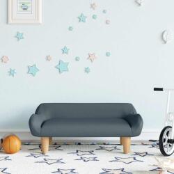vida XL Canapea pentru copii, gri închis, 70x40x24 cm, material textil