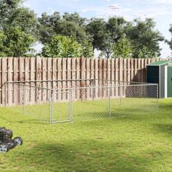vidaXL Padoc pentru câini de exterior, 4 x 4 x 1 m, oțel galvanizat (170820)