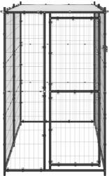 vidaXL Padoc pentru câini de exterior cu acoperiș 110x220x180 cm oțel (150795)