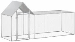 vidaXL Coteț pentru păsări, 3 x 1 x 1, 5 m, oțel galvanizat (144554)