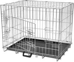 vidaXL Cușcă pentru câini pliabilă, metal, L