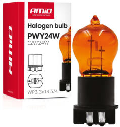 AMiO Bec halogen PWY24W WP3.3x14.5-4 Chihlimbar 12V 24W AMIO-04410 (AX_04410)
