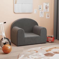 vidaXL Canapea pentru copii, antracit, pluș moale (357006)