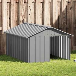 vidaXL Casă pentru câini, gri, 116, 5x153x81, 5 cm, oțel galvanizat (171543)