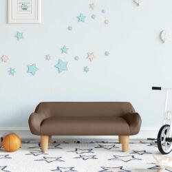vida XL Canapea pentru copii, maro, 70x40x24 cm, material textil