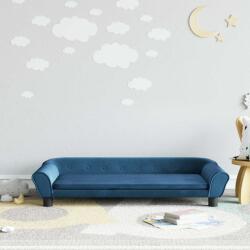 vida XL Canapea pentru copii, albastru, 100x50x26 cm, catifea