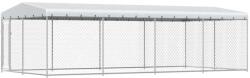 vidaXL Padoc pentru câini de exterior, cu acoperiș, 7, 6 x 3, 8 x 2, 3 m (144937)
