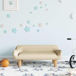 vidaXL Canapea pentru copii, crem, 70x40x24 cm, material textil (3196343)