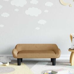 vida XL Canapea pentru copii, maro, 70x40x24 cm, catifea