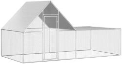 vidaXL Coteț pentru păsări, 4 x 2 x 2 m, oțel galvanizat (144556)