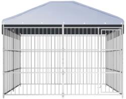vidaXL Padoc de exterior cu acoperiș pentru câini, 300x300x200 cm (144625)