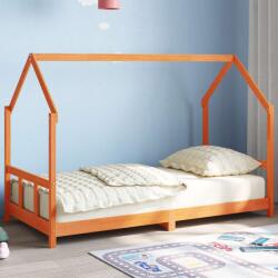 vidaXL Cadru pat de copii, maro ceruit, 90x190 cm, lemn masiv de pin (847137)