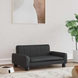 vidaXL Pat de câini, negru, 70x45x30 cm, piele ecologică (171863)
