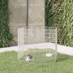 vidaXL Adăpost pentru animale cu 6 panouri, 54x80 cm, fier galvanizat (171577)
