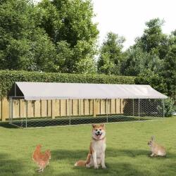 vidaXL Padoc pentru câini de exterior, cu acoperiș, 600x200x150 cm (171500)