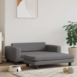 vidaXL Pat pentru câini cu extensie, gri, 100x50x30 cm, piele eco (172029)