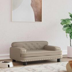 vidaXL Pat de câini, cappuccino, 70x45x30 cm, piele ecologică - kidspaws - 514,24 RON