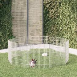 vidaXL Adăpost pentru animale cu 10 panouri, 54x60 cm, fier galvanizat (171575)