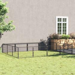 vidaXL Padoc pentru câini, negru, 12 m2, oțel (3082128)