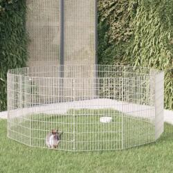 vidaXL Adăpost pentru animale cu 12 panouri, 54x80 cm, fier galvanizat (171580)