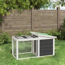 vidaXL Cușcă pentru iepuri gri 100, 5x54x55 cm lemn masiv de pin (172290)