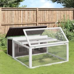vidaXL Cușcă pentru iepuri, gri, 117, 5x97x47, 5 cm, lemn masiv de pin (172287)