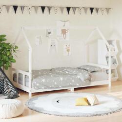 vidaXL Cadru de pat pentru copii, alb, 90x200 cm, lemn masiv de pin - kidspaws - 796,17 RON