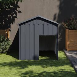 vidaXL Cușcă câine cu acoperiș antracit 117x153x123 cm oțel galvanizat (172348)