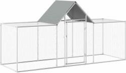 vidaXL Coteț pentru păsări, 3 x 1 x 1, 5 m, oțel galvanizat (144559)