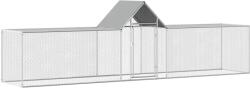 vidaXL Coteț pentru păsări, 5 x 1 x 1, 5 m, oțel galvanizat (144560)