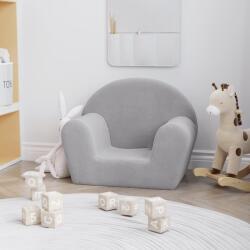 vida XL Canapea pentru copii, gri deschis, pluș moale - kidspaws - 162,13 RON