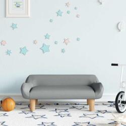 vida XL Canapea pentru copii, gri deschis, 70x40x24 cm, material textil