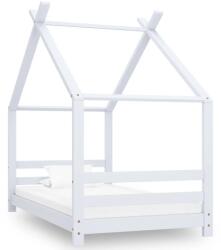 vidaXL Cadru pat de copii, alb, 80 x 160 cm, lemn masiv de pin (289611)