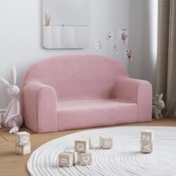 vida XL Canapea pentru copii cu 2 locuri, roz, pluș moale - kidspaws - 187,54 RON