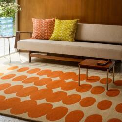 Orla Kiely gyapjú szőnyeg Optical Oval orange-sand 157703 - 250 x 350 cm
