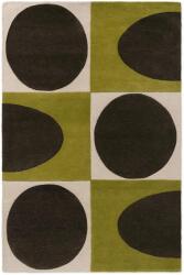 Orla Kiely gyapjú szőnyeg Spot Square walnut-lichen 157907 - 250 x 350 cm