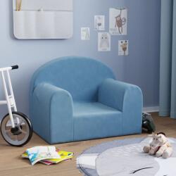 vidaXL Canapea pentru copii, albastru, pluș moale (357008)