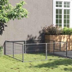 vidaXL Padoc pentru câini, argintiu, 4 m2, oțel - kidspaws - 543,28 RON
