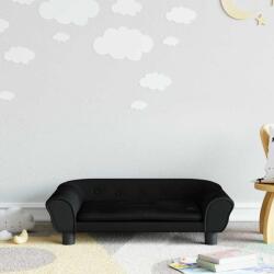 vida XL Canapea pentru copii, negru, 70x45x26 cm, catifea