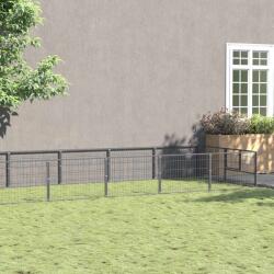 vidaXL Padoc pentru câini, argintiu, 20 m2, oțel (3082126)