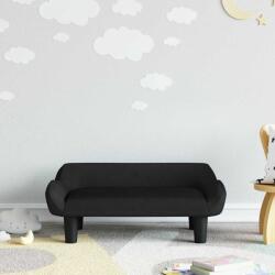vida XL Canapea pentru copii, negru, 70x40x24 cm, catifea