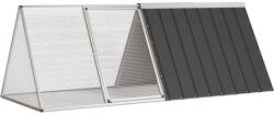 vidaXL Cușcă pentru iepuri antracit 201, 5x80, 5x71 cm oțel galvanizat (171536)